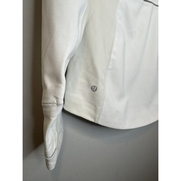 Women’s Lululemon Cross Chill Performance Jacket 6 White MISSING ZIPPER PULL - Picture 5 of 10